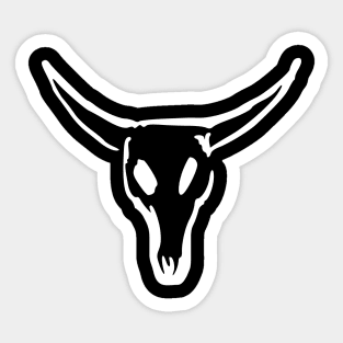 Bison Skull (white) Sticker